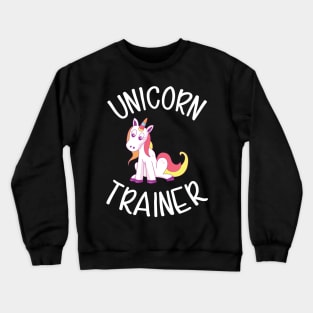 Unicorn Horse cute funny horn magical trainer pink gift Crewneck Sweatshirt